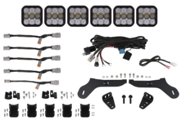Picture of Diode Dynamics 17-20 Ford Raptor SS5 Grille CrossLink Lightbar Kit - Pro White Combo