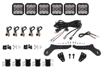 Picture of Diode Dynamics 17-20 Ford Raptor SS5 Grille CrossLink Lightbar Kit Sport - White Combo