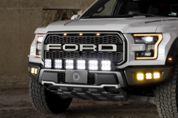 Picture of Diode Dynamics 17-20 Ford Raptor SS5 Grille CrossLink Lightbar Kit Sport - White Combo