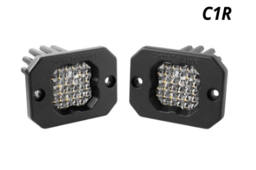 Picture of Diode Dynamics Stage Series C1R - White Flood Flush Mount LED Pod Pair