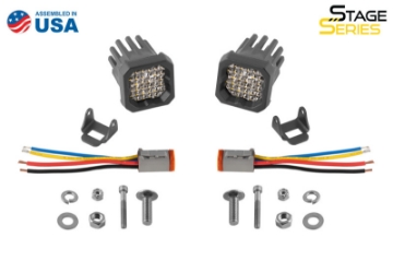 Picture of Diode Dynamics Stage Series C1R - White Flood Standard LED Pod Pair