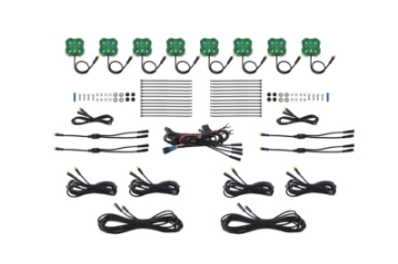 Picture of Diode Dynamics Stage Series Single Color LED Rock Light - Green M8 8-pack