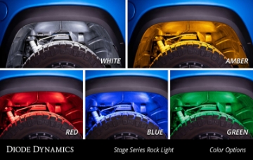 Picture of Diode Dynamics Stage Series Single Color LED Rock Light - Amber M8 8-pack