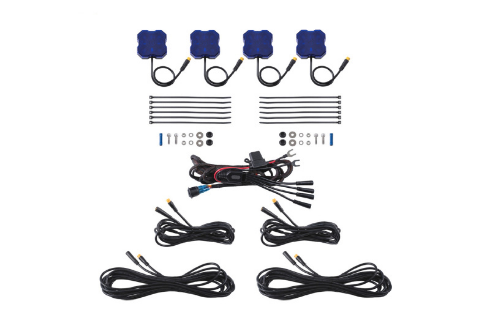 Picture of Diode Dynamics Stage Series Single Color LED Rock Light - Blue M8 4-pack