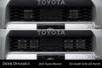 Picture of Diode Dynamics 14-23 Toyota 4Runner SS5 Stealth Grille LED 2-Pod Kit - Yellow Pro Driving