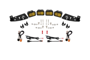Picture of Diode Dynamics SSC2 LED Fog Pocket Kit for 2019-Present Ram - Yellow Sport