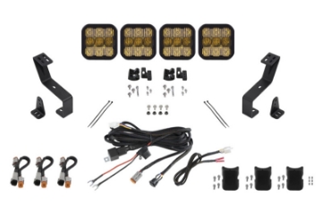 Picture of Diode Dynamics SS5 Grille CrossLink Lightbar Kit for 2019-Present Ram - Sport Yellow Combo