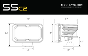 Picture of Diode Dynamics Stage Series 2 In Roll Bar Chase Light Kit SSC2 Sport - Yellow Pair