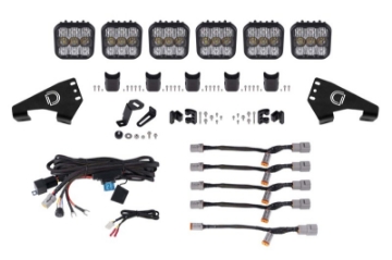 Picture of Diode Dynamics 20-Present Polaris RZR SS5 Pro CrossLink Roof - White Combo Lightbar Kit