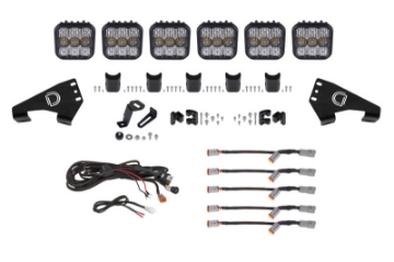Picture of Diode Dynamics 20-Present Polaris RZR SS5 Sport CrossLink Roof - White Combo Lightbar Kit