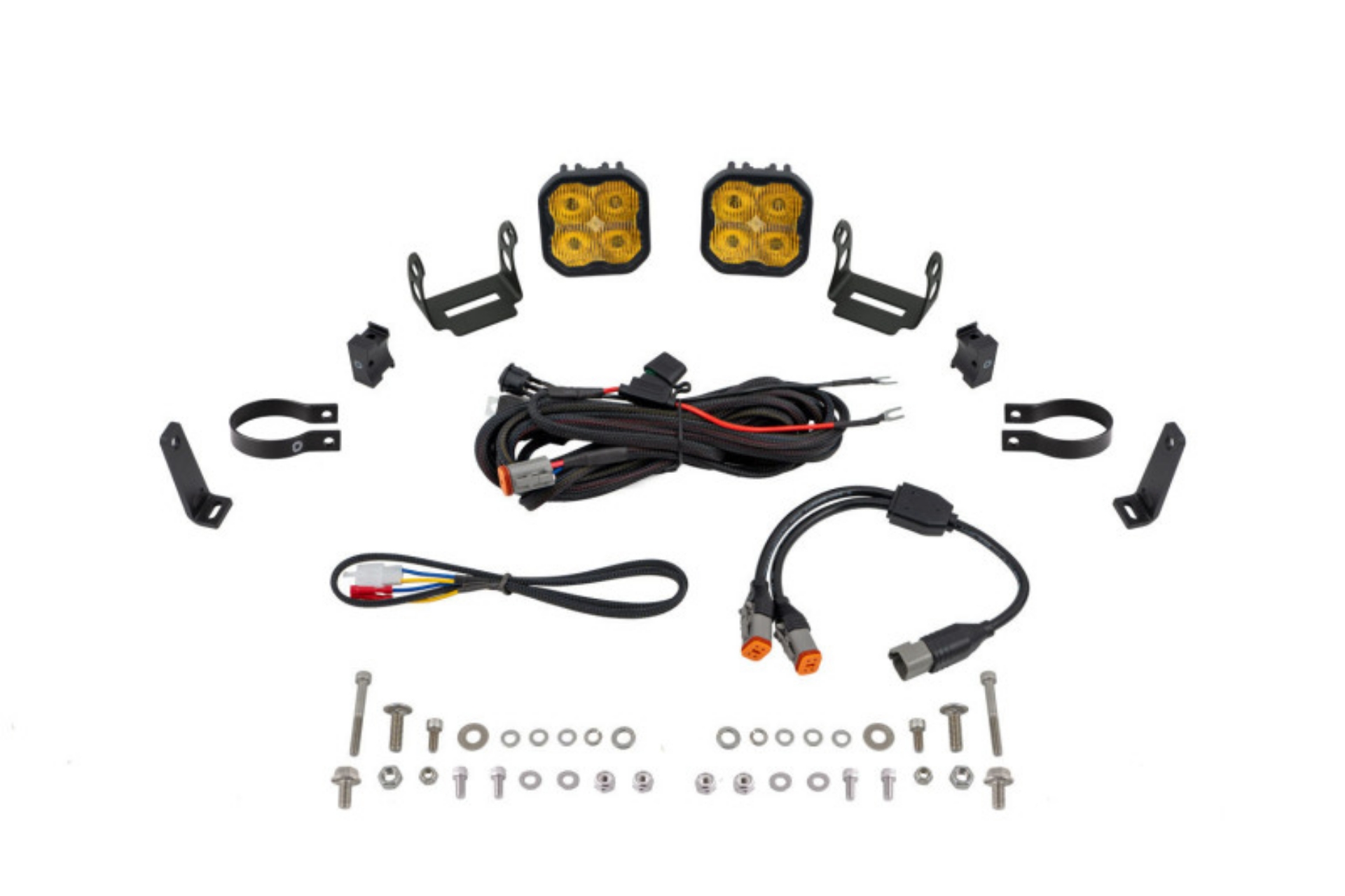 Picture of Diode Dynamics SS3 LED Bumper 2 In Roll Bar Kit Max - Yellow SAE Fog Pair