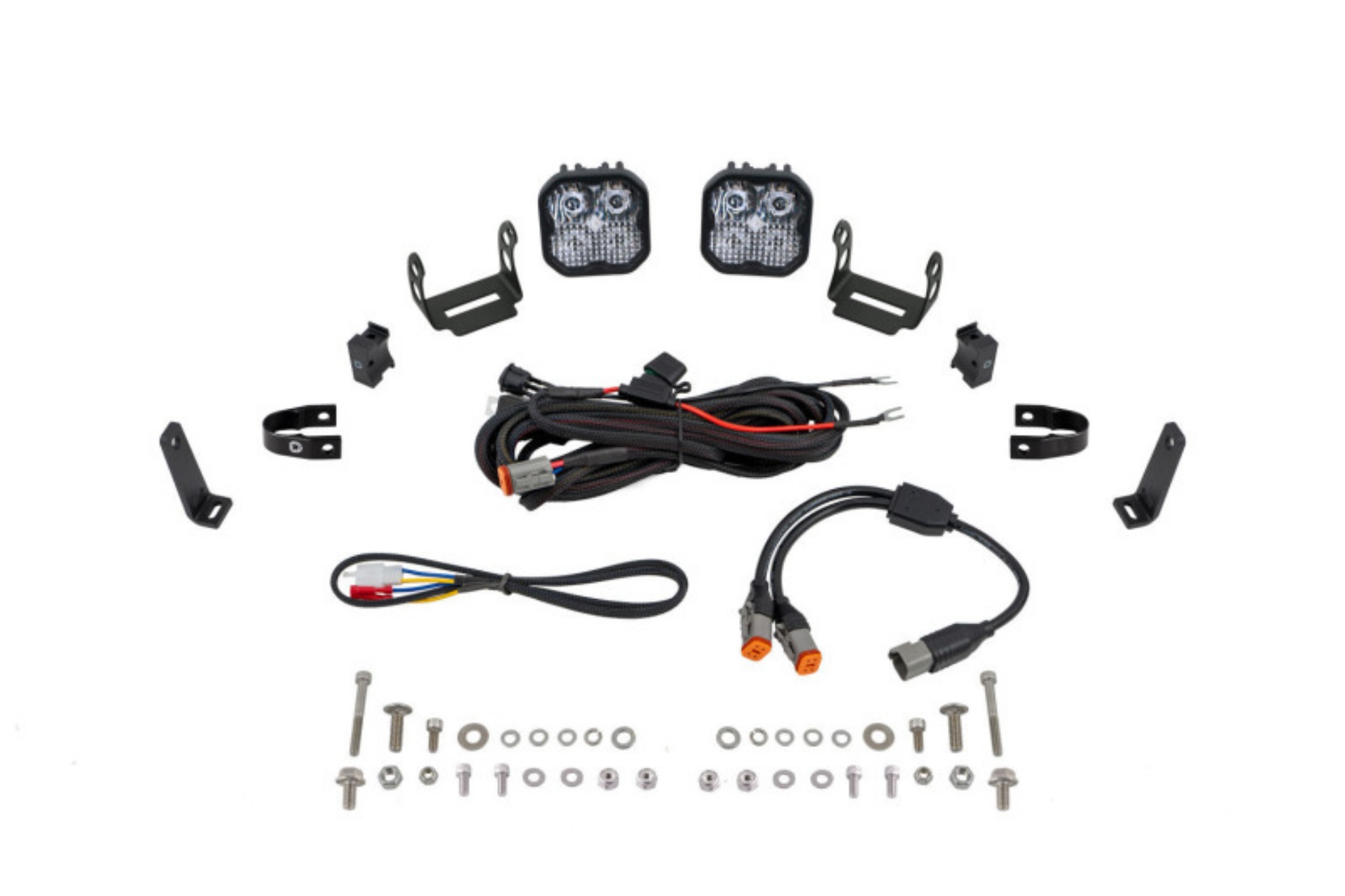 Picture of Diode Dynamics SS3 LED Bumper 1 In Roll Bar Kit Max - White Combo Pair