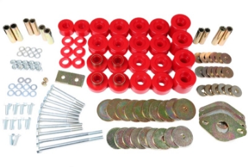 Picture of Energy Suspension 91-97 Toyota Land Cruiser FJ80 Body Mount Set w- Hardware - Red