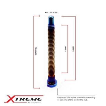Picture of BLOX Racing Titanium Extended Wheel Studs M12X1-5mm 10Pcs Honda Fitment - Burnt