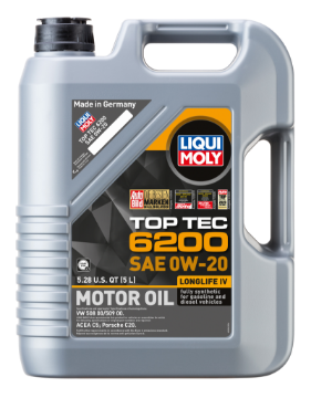 Picture of LIQUI MOLY 5L Top Tec 6200 Motor Oil SAE 0W20