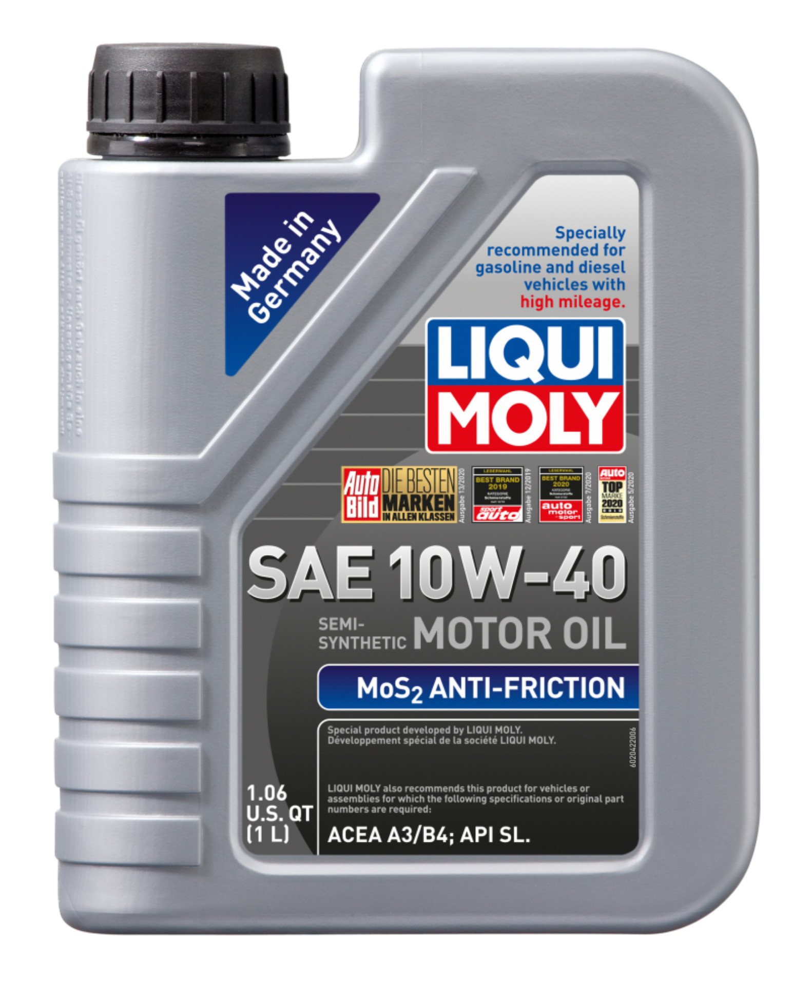 Picture of LIQUI MOLY 1L MoS2 Anti-Friction Motor Oil 10W40