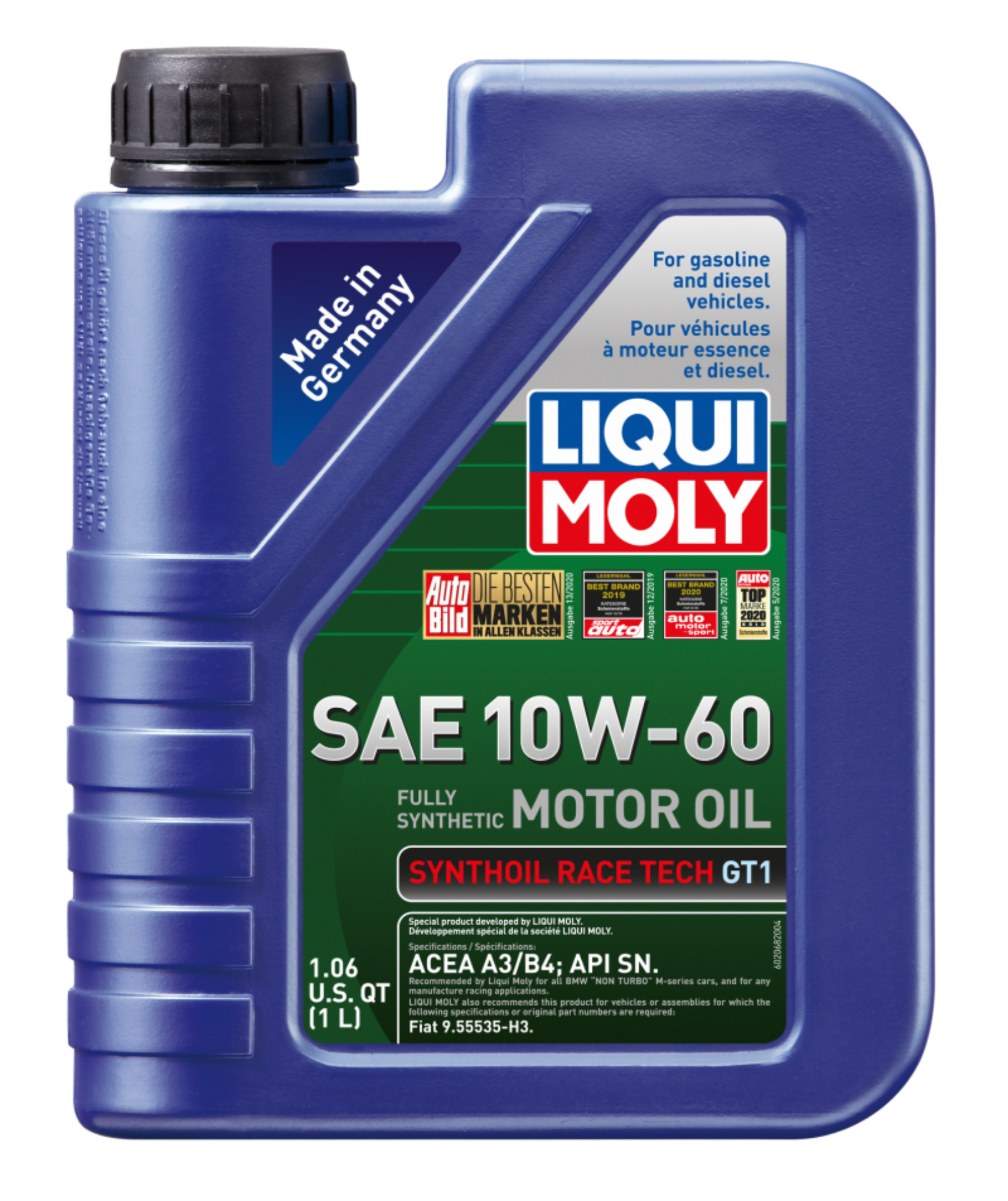 Picture of LIQUI MOLY 1L Synthoil Race Tech GT1 Motor Oil SAE 10W60