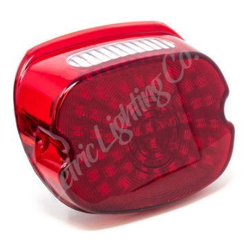 Picture of Letric Lighting 99-23 Square Back Model SO-LO Slantback Low-Profile LED Taillight - Red Lens