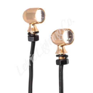Picture of Letric Lighting 12mm Mini Red Running Red Turn Signal LED - Gold Anodized