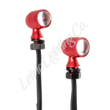 Picture of Letric Lighting 12mm Mini Red Turn Signal LEDs - Red Anodized
