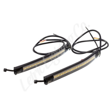 Picture of Letric Lighting Flexible White Running Amber Switchback Turn Signal Strips