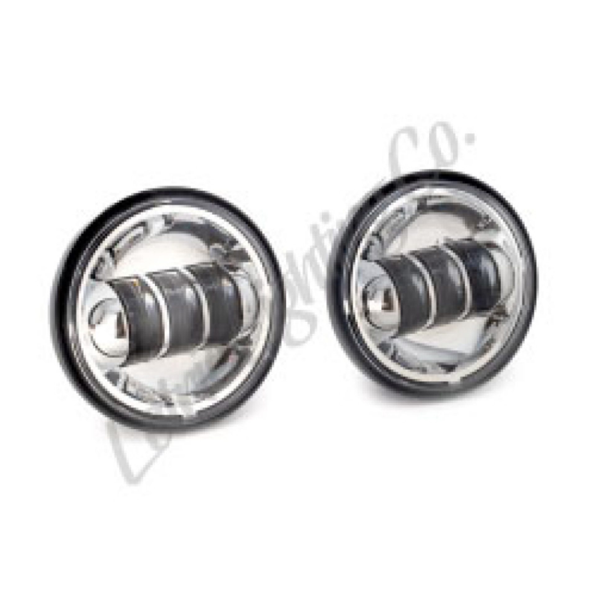 Picture of Letric Lighting 1997+ Universal 4 1-2In Black LED Auxiliary Passing Light - Chrome