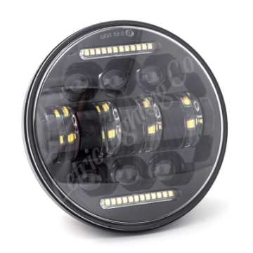 Picture of Letric Lighting 5-75? LED Black Diez 10-LED Headlight Dual Horizontal DRL
