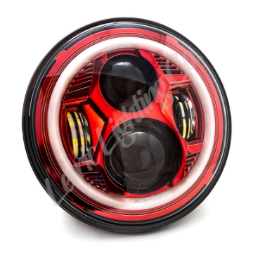 Picture of Letric Lighting 7? Red Color Collection LED Headlamp with Full Halo