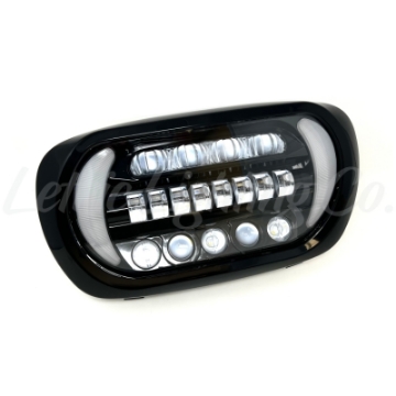Picture of Letric Lighting 96-13 Early Road Glide LED Black-Chrome Headlight with Turn Signals