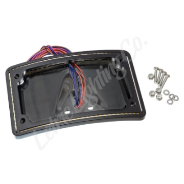 Picture of Letric Lighting 2014+ Sportster Perfect Plate Light Black Curved License Plate Frame