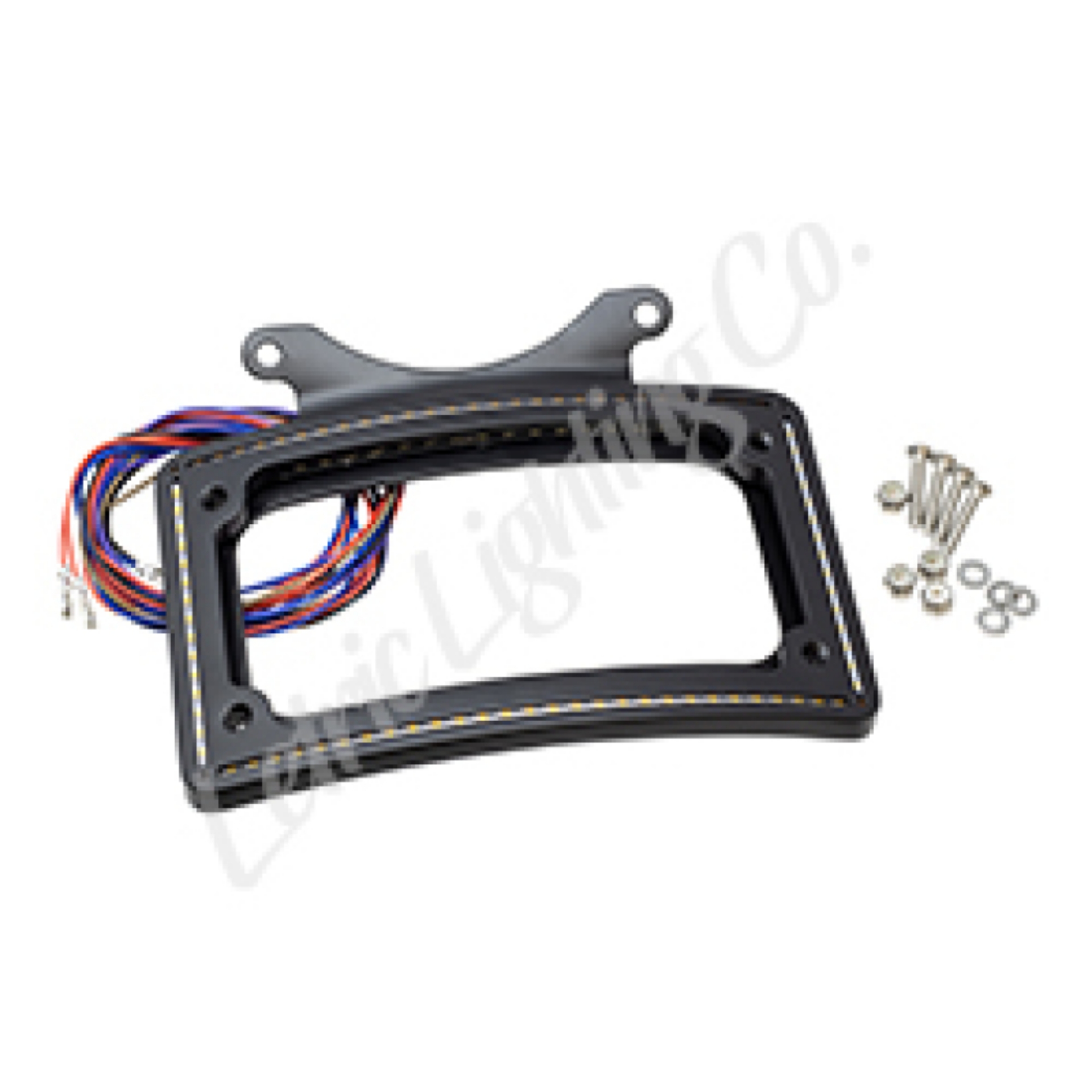 Picture of Letric Lighting 12-16 Dyna Perfect Plate Light Black Curved License Plate Frame