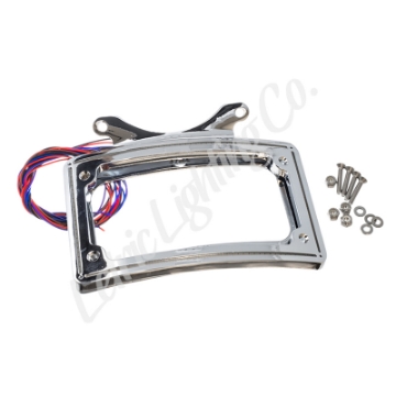 Picture of Letric Lighting 09-13 Road King Perfect Plate Light Chrome Curved License Plate Frame