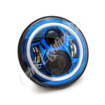 Picture of Letric Lighting 7? Blue Color Collection LED Headlamp with Full Halo