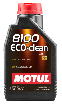 Picture of Motul 1L Synthetic Engine Oil 8100 Eco-Clean 0W30 12X1L - C2-API SM-ST-JLR 03-5007 - 1L