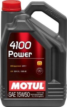 Picture of Motul 5L Engine Oil 4100 POWER 15W50 - VW 505 00 501 01 - MB 229-1