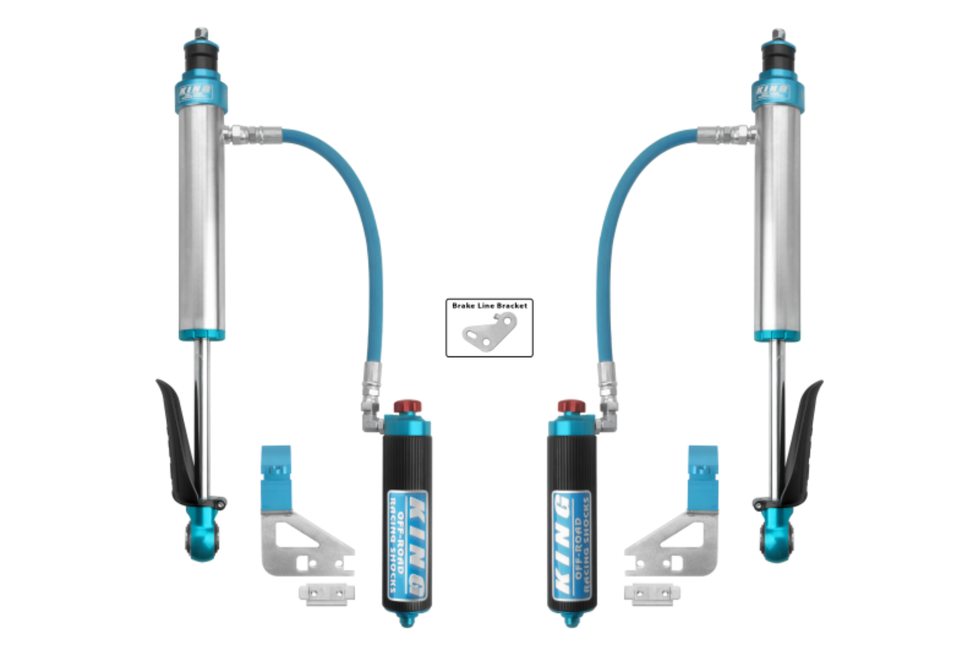 Picture of King Shocks 2022+ Toyota Tundra Rear 2-5 Dia Remote Reservoir Coilover & Adjuster Pair