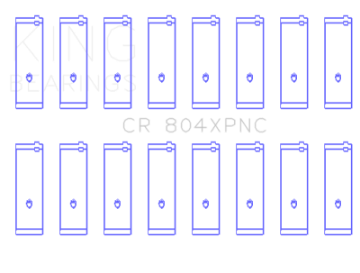 Picture of King Ford 260CI-289CI-302 5-0L Windsor Size STDX XP Tri-Metal Performance Connecting Rod Bearing