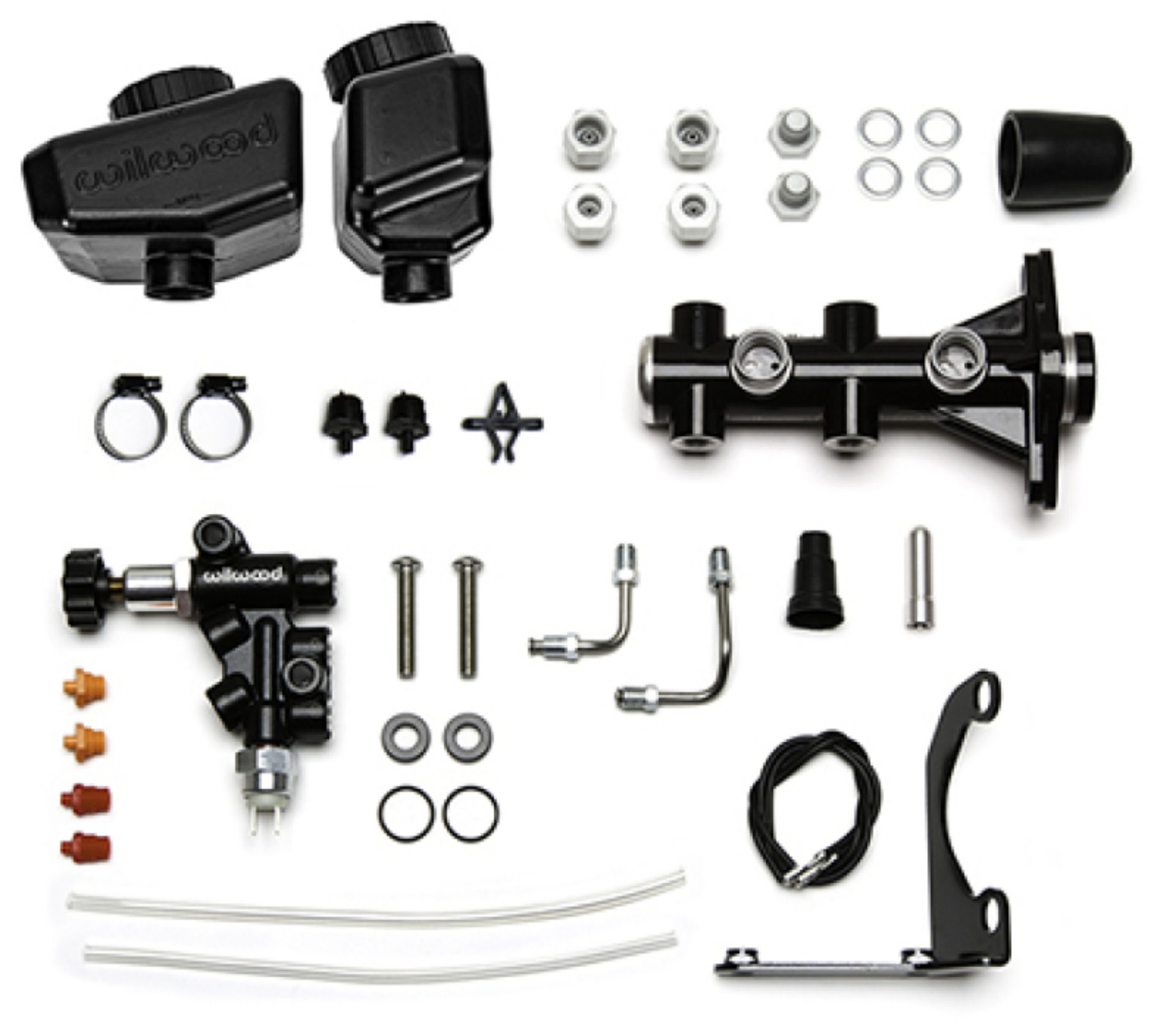 Picture of Wilwood Remote Tandem M-C Kit w-Bracket and Valve - 1-12in Bore Black