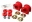 Picture of Energy Suspension 05-15 Toyota Tacoma 2WD 30mm Front Sway Bar Bushing Set - Red