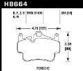 Picture of Hawk Porsche 911 ER-1 Endurance Racing Brake Pads Works with Iron-Metal Rotors