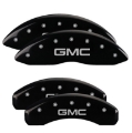 Picture of MGP 4 Caliper Covers Engraved F&R 21-22 GMC Yukon-XL - GMC Black w- Silver Characters
