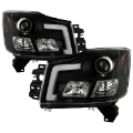 Picture of Spyder 04-15 Nissan Titan High-Power LED Module Equipped Headlights - Black PRO-YD-NTI04PL-BK