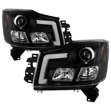 Picture of Spyder 04-15 Nissan Titan High-Power LED Module Equipped Headlights - Black PRO-YD-NTI04PL-BK