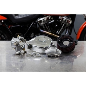 Picture of S&S Cycle 2006 BT Super E Carburetor &  Stealth Air Cleaner Kit w- Chrome Teardrop