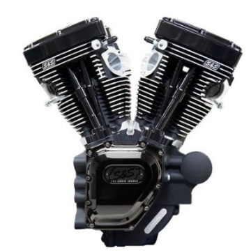 Picture of S&S Cycle 06-17 Dyna T143 Black Edition Long Block Engine - Wrinkle Black