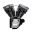 Picture of S&S Cycle 07-16 Touring Models T124 T-Series Long Block High Compression Engine - Wrinkle Black