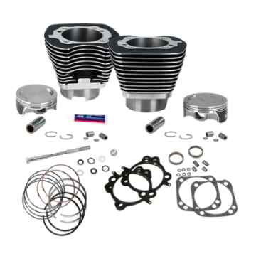 Picture of S&S Cycle 07-16 BT 124in Standard Compression 4-1-8in Big Bore Kit - Wrinkle Black