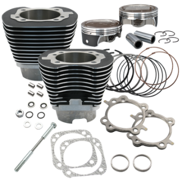 Picture of S&S Cycle 07-16 BT 124in Low Compression 4-1-8in Big Bore Kit - Wrinkle Black