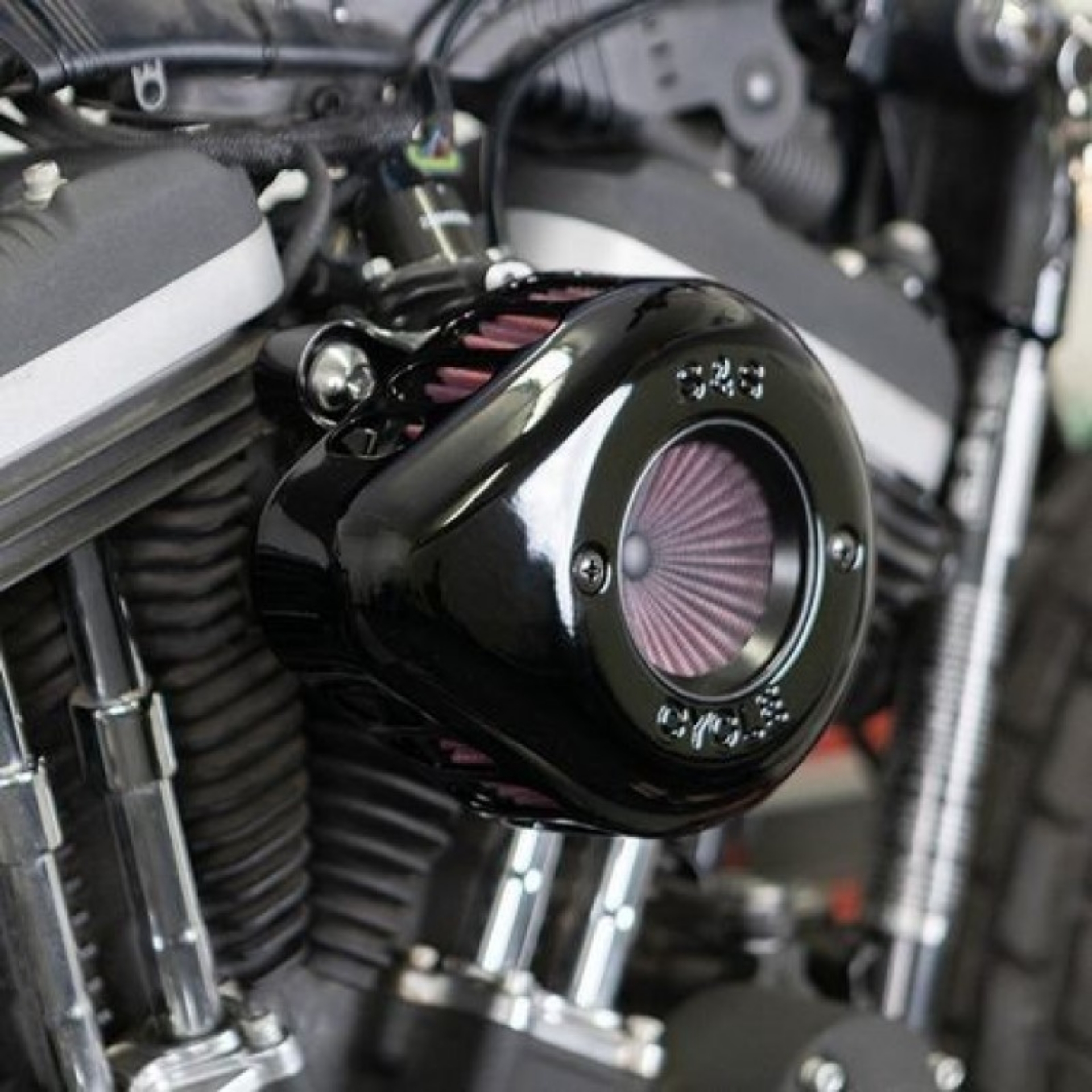 Picture of S&S Cycle 2007+ XL Models Stealth Air Stinger Kit w- Gloss Black Teardrop