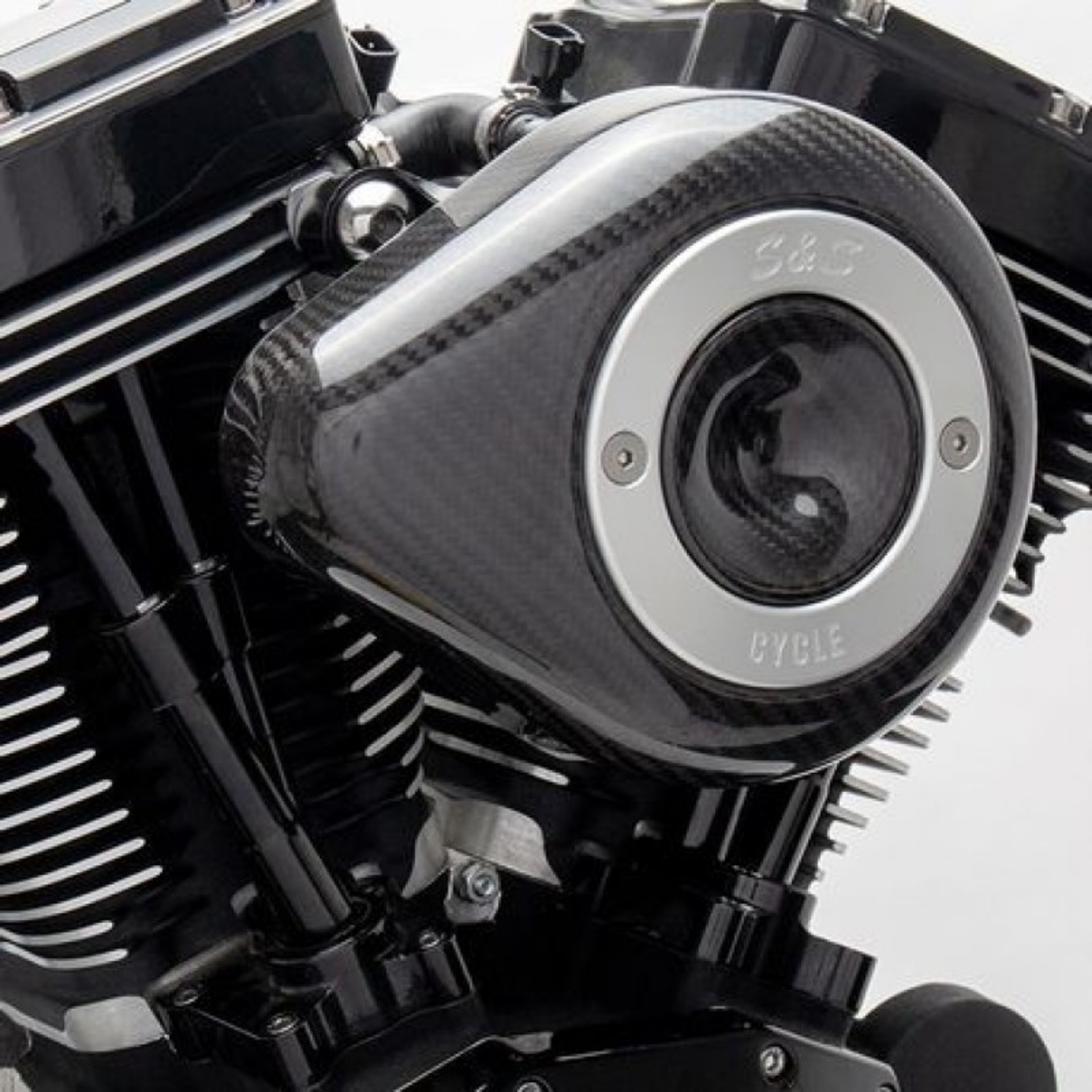 Picture of S&S Cycle 08-17 Touring-16-17 Softail Models Stealth Air Cleaner Kit w- Carbon Fiber Cover